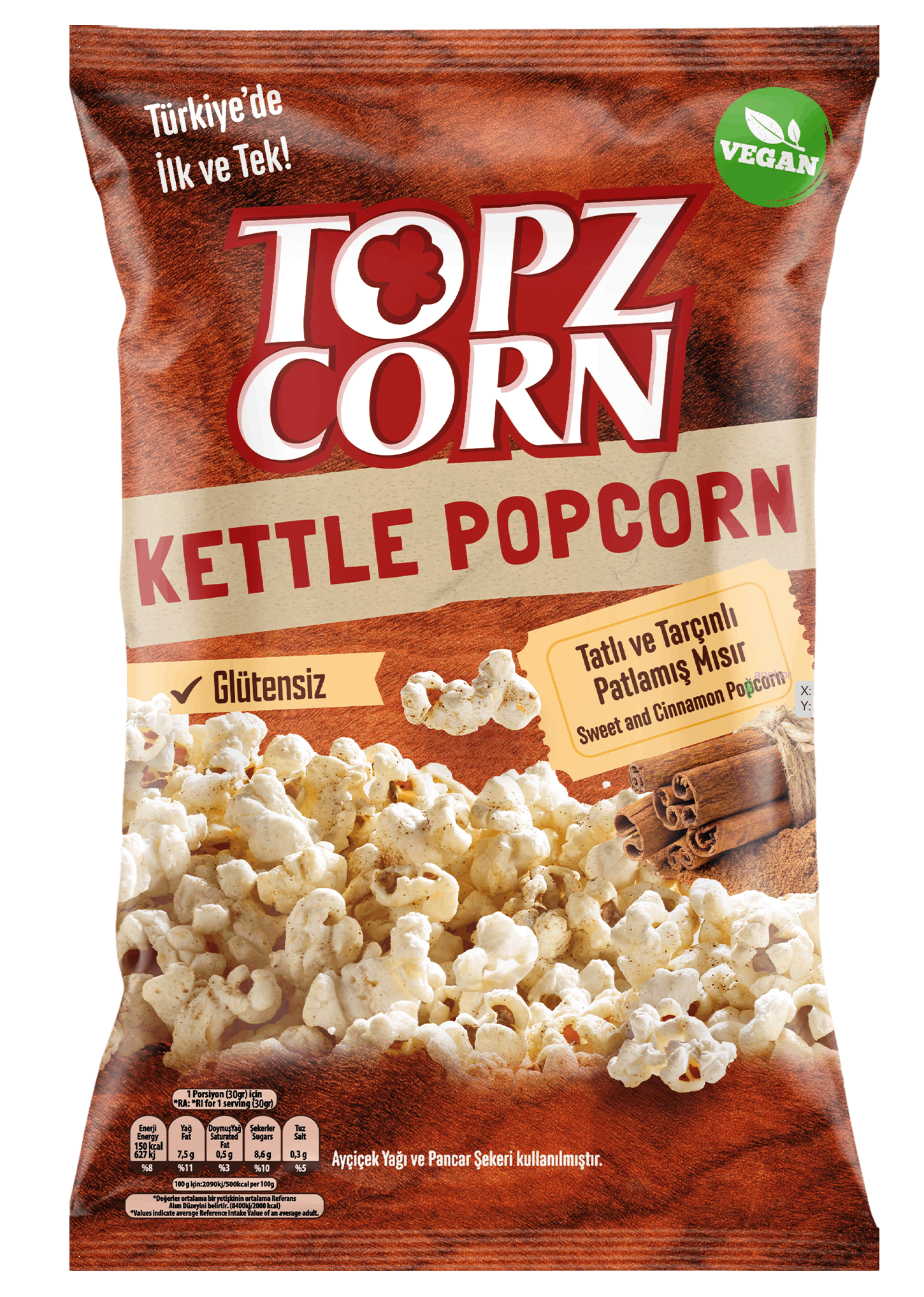 Tatlı ve Tarçınlı Patlamış Mısır